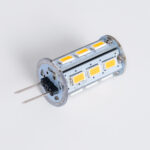 GLOBOSTAR® G4BACK 76134 Λάμπα G4 LED 5W 450lm 320° DC 12-24V IP20 Θερμό Λευκό 2700K Dimmable - Sanan SMD Chip - Back Pin - Μ1.8 x Π1.8 x Υ4.3cm - 2 Χρόνια Εγγύηση - Image 4