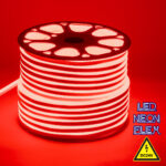 GLOBOSTAR® NEOVALE 70563 Ταινία Neon Flex LED 12W/m 600lm/m 120° DC 24V Αδιάβροχο IP65 120 x SMD2835 Chip/m Κόκκινο Dimmable - Sanan SMD Chip - Μ100 x Π0.8 x Υ1.6cm - 3 Χρόνια Εγγύηση - Image 2