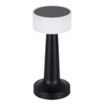 GloboStar® NANNA 76472 Επαναφορτιζόμενο Επιτραπέζιο Φωτιστικό Πορτατίφ LED 1.5W 105lm 120° DC 5V IP44 CCT Ultra Θερμό 1500K - Φυσικό Λευκό 4500K - Ψυχρό Λευκό 6000K Dimmable Μαύρο & Λευκό Πλαστικό - Μ9 x Π9 x Υ21cm - 2 Χρόνια Εγγύηση - Image 4