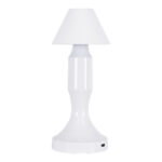 GloboStar® LUNNA 76476 Επαναφορτιζόμενο Επιτραπέζιο Φωτιστικό Πορτατίφ LED 1.5W 105lm 120° DC 5V IP44 CCT Ultra Θερμό 1500K - Φυσικό Λευκό 4500K - Ψυχρό Λευκό 6000K Dimmable Λευκό Πλαστικό - Μ9 x Π9 x Υ23cm- 2 Χρόνια Εγγύηση - Image 3
