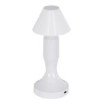 GloboStar® LUNNA 76476 Επαναφορτιζόμενο Επιτραπέζιο Φωτιστικό Πορτατίφ LED 1.5W 105lm 120° DC 5V IP44 CCT Ultra Θερμό 1500K - Φυσικό Λευκό 4500K - Ψυχρό Λευκό 6000K Dimmable Λευκό Πλαστικό - Μ9 x Π9 x Υ23cm- 2 Χρόνια Εγγύηση - Image 4