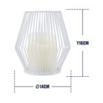 GloboStar® CANDLE 76488 Διακοσμητικό Realistic Κερί με LED Εφέ Κινούμενης Φλόγας - Μπαταρίας 2 x AA (Δεν Συμπεριλαμβάνονται) & Ασύρματο Χειριστήριο IR Θερμό Λευκό 2700K Dimmable Λευκό Φ14 x Υ16cm - Image 5