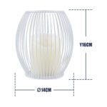 GloboStar® CANDLE 76490 Διακοσμητικό Realistic Κερί με LED Εφέ Κινούμενης Φλόγας - Μπαταρίας 2 x AA (Δεν Συμπεριλαμβάνονται) & Ασύρματο Χειριστήριο IR Θερμό Λευκό 2700K Dimmable Λευκό Φ14 x Υ16cm - Image 5