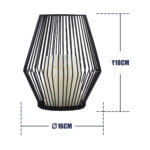 GloboStar® CANDLE 76494 Διακοσμητικό Realistic Κερί με LED Εφέ Κινούμενης Φλόγας - Μπαταρίας 2 x AA (Δεν Συμπεριλαμβάνονται) & Ασύρματο Χειριστήριο IR Θερμό Λευκό 2700K Dimmable Μαύρο Φ16 x Υ18cm - Image 5