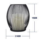 GloboStar® CANDLE 76495 Διακοσμητικό Realistic Κερί με LED Εφέ Κινούμενης Φλόγας - Μπαταρίας 2 x AA (Δεν Συμπεριλαμβάνονται) & Ασύρματο Χειριστήριο IR Θερμό Λευκό 2700K Dimmable Μαύρο Φ14 x Υ16cm - Image 5
