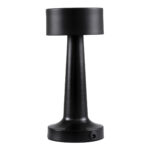 GloboStar® BELLA 76503 Επαναφορτιζόμενο Επιτραπέζιο Φωτιστικό Πορτατίφ LED 1.5W 105lm 120° DC 5V IP44 Θερμό Λευκό 2700K Dimmable Μαύρο Αλουμίνιο - Μ9 x Π9 x Υ21cm - 2 Xρόνια Εγγύηση - Image 4