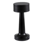 GloboStar® BELLA 76503 Επαναφορτιζόμενο Επιτραπέζιο Φωτιστικό Πορτατίφ LED 1.5W 105lm 120° DC 5V IP44 Θερμό Λευκό 2700K Dimmable Μαύρο Αλουμίνιο - Μ9 x Π9 x Υ21cm - 2 Xρόνια Εγγύηση - Image 5