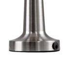 GloboStar® BELLA 76504 Επαναφορτιζόμενο Επιτραπέζιο Φωτιστικό Πορτατίφ LED 1.5W 105lm 120° DC 5V IP44 Θερμό Λευκό 2700K Dimmable Ασημί Αλουμίνιο - Μ9 x Π9 x Υ21cm - 2 Xρόνια Εγγύηση - Image 6