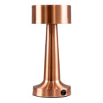 GloboStar® BELLA 76505 Επαναφορτιζόμενο Επιτραπέζιο Φωτιστικό Πορτατίφ LED 1.5W 105lm 120° DC 5V IP44 Θερμό Λευκό 2700K Dimmable Χάλκινο Αλουμίνιο - Μ9 x Π9 x Υ21cm - 2 Xρόνια Εγγύηση - Image 4