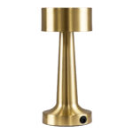 GloboStar® BELLA 76506 Επαναφορτιζόμενο Επιτραπέζιο Φωτιστικό Πορτατίφ LED 1.5W 105lm 120° DC 5V IP44 Θερμό Λευκό 2700K Dimmable Χρυσό Αλουμίνιο - Μ9 x Π9 x Υ21cm - 2 Xρόνια Εγγύηση - Image 4