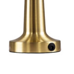 GloboStar® BELLA 76506 Επαναφορτιζόμενο Επιτραπέζιο Φωτιστικό Πορτατίφ LED 1.5W 105lm 120° DC 5V IP44 Θερμό Λευκό 2700K Dimmable Χρυσό Αλουμίνιο - Μ9 x Π9 x Υ21cm - 2 Xρόνια Εγγύηση - Image 6