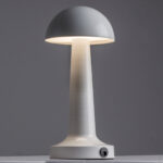 GloboStar® COCO 76508 Επαναφορτιζόμενο Επιτραπέζιο Φωτιστικό Πορτατίφ LED 1.5W 105lm 120° DC 5V IP44 Θερμό Λευκό 2700K Dimmable Λευκό Αλουμίνιο - Μ10 x Π10 x Υ22cm - 2 Xρόνια Εγγύηση - Image 3