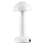 GloboStar® COCO 76508 Επαναφορτιζόμενο Επιτραπέζιο Φωτιστικό Πορτατίφ LED 1.5W 105lm 120° DC 5V IP44 Θερμό Λευκό 2700K Dimmable Λευκό Αλουμίνιο - Μ10 x Π10 x Υ22cm - 2 Xρόνια Εγγύηση - Image 4