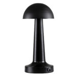 GloboStar® COCO 76509 Επαναφορτιζόμενο Επιτραπέζιο Φωτιστικό Πορτατίφ LED 1.5W 105lm 120° DC 5V IP44 Θερμό Λευκό 2700K Dimmable Μαύρο Αλουμίνιο - Μ10 x Π10 x Υ22cm - 2 Xρόνια Εγγύηση - Image 4
