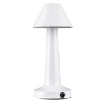 GloboStar® MOLLY 76514 Επαναφορτιζόμενο Επιτραπέζιο Φωτιστικό Πορτατίφ LED 1.5W 105lm 120° DC 5V IP44 Θερμό Λευκό 2700K Dimmable Λευκό Αλουμίνιο - Μ10 x Π10 x Υ23cm - 2 Xρόνια Εγγύηση - Image 4