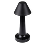 GloboStar® MOLLY 76515 Επαναφορτιζόμενο Επιτραπέζιο Φωτιστικό Πορτατίφ LED 1.5W 105lm 120° DC 5V IP44 Θερμό Λευκό 2700K Dimmable Μαύρο Αλουμίνιο - Μ10 x Π10 x Υ23cm - 2 Xρόνια Εγγύηση - Image 5
