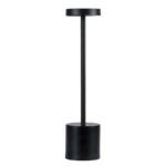 GloboStar® JOJO 76520 Επαναφορτιζόμενο Επιτραπέζιο Φωτιστικό Πορτατίφ LED 1.5W 105lm 120° DC 5V IP44 CCT Ultra Θερμό 1500K - Φυσικό Λευκό 4500K - Ψυχρό Λευκό 6000K Dimmable Μαύρο Αλουμίνιο - Μ8 x Π8 x Υ34cm - 2 Χρόνια Εγγύηση - Image 4