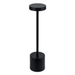 GloboStar® JOJO 76520 Επαναφορτιζόμενο Επιτραπέζιο Φωτιστικό Πορτατίφ LED 1.5W 105lm 120° DC 5V IP44 CCT Ultra Θερμό 1500K - Φυσικό Λευκό 4500K - Ψυχρό Λευκό 6000K Dimmable Μαύρο Αλουμίνιο - Μ8 x Π8 x Υ34cm - 2 Χρόνια Εγγύηση - Image 5