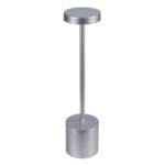 GloboStar® JOJO 76521 Επαναφορτιζόμενο Επιτραπέζιο Φωτιστικό Πορτατίφ LED 1.5W 105lm 120° DC 5V IP44 CCT Ultra Θερμό 1500K - Φυσικό Λευκό 4500K - Ψυχρό Λευκό 6000K Dimmable Ασημί Αλουμίνιο - Μ8 x Π8 x Υ34cm - 2 Χρόνια Εγγύηση - Image 5