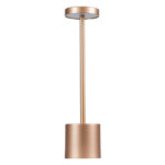 GloboStar® JOJO 76522 Επαναφορτιζόμενο Επιτραπέζιο Φωτιστικό Πορτατίφ LED 1.5W 105lm 120° DC 5V IP44 CCT Ultra Θερμό 1500K - Φυσικό Λευκό 4500K - Ψυχρό Λευκό 6000K Dimmable Χάλκινο Αλουμίνιο - Μ8 x Π8 x Υ34cm - 2 Χρόνια Εγγύηση - Image 3