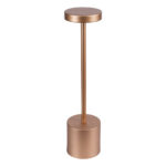 GloboStar® JOJO 76522 Επαναφορτιζόμενο Επιτραπέζιο Φωτιστικό Πορτατίφ LED 1.5W 105lm 120° DC 5V IP44 CCT Ultra Θερμό 1500K - Φυσικό Λευκό 4500K - Ψυχρό Λευκό 6000K Dimmable Χάλκινο Αλουμίνιο - Μ8 x Π8 x Υ34cm - 2 Χρόνια Εγγύηση - Image 5