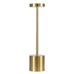 GLOBOSTAR® JOJO 76523 Μοντέρνο Επιτραπέζιο Φωτιστικό LED 1.5W 105lm 120° DC 5V με USB με Επαναφορτιζόμενη Μπαταρία Li-ion 3.7V 1800mAh IP44 Ρυθμιζόμενο Λευκό CCT με Αφή 1500K/4500K/6000K Dimmable - Lumileds SMD Chip - Χρυσό - Μ8 x Π8 x Υ34cm - 2 Χρόνια Εγγύηση - Image 4