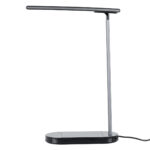GLOBOSTAR® ONO 76530 Μοντέρνο Επιτραπέζιο Φωτιστικό Γραφείου με Ασύρματη Φόρτιση 10W 2A LED 5W 500lm 180° DC 5V με USB IP20 Ρυθμιζόμενο Λευκό CCT με Αφή 2700K/4500K/6000K Dimmable - Sanan SMD Chip - Μαύρο - Μ25 x Π10.5 x Υ35.5cm - 2 Χρόνια Εγγύηση - Image 3