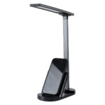 GLOBOSTAR® ONO 76530 Μοντέρνο Επιτραπέζιο Φωτιστικό Γραφείου με Ασύρματη Φόρτιση 10W 2A LED 5W 500lm 180° DC 5V με USB IP20 Ρυθμιζόμενο Λευκό CCT με Αφή 2700K/4500K/6000K Dimmable - Sanan SMD Chip - Μαύρο - Μ25 x Π10.5 x Υ35.5cm - 2 Χρόνια Εγγύηση - Image 6