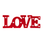 GLOBOSTAR® LOVE BOMBING 76548 Μοντέρνο Επιτραπέζιο Φωτιστικό Πορτατίφ LED 2W 120lm 180° DC 3V με Μπαταρίες 2xAAA IP20 Θερμό Λευκό 2700K - Κόκκινο - Μ30 x Π10.7 x Υ4cm - 2 Χρόνια Εγγύηση - Image 5
