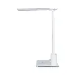 GLOBOSTAR® ZENTIME 76554 Μοντέρνο Επιτραπέζιο Φωτιστικό Γραφείου με Ασύρματη Φόρτιση 15W 3A & Ψηφιακό Ρολόι LED 3.5W 350lm 120° DC 5V με USB-C IP20 Ρυθμιζόμενο Λευκό CCT με Αφή 2700K/4500K/6000K Dimmable - Sanan SMD Chip - Μαύρο - Μ19.5 x Π14.5 x Υ38.8cm - 2 Χρόνια Εγγύηση - Image 2