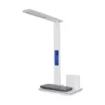 GLOBOSTAR® ZENTIME 76554 Μοντέρνο Επιτραπέζιο Φωτιστικό Γραφείου με Ασύρματη Φόρτιση 15W 3A & Ψηφιακό Ρολόι LED 3.5W 350lm 120° DC 5V με USB-C IP20 Ρυθμιζόμενο Λευκό CCT με Αφή 2700K/4500K/6000K Dimmable - Sanan SMD Chip - Μαύρο - Μ19.5 x Π14.5 x Υ38.8cm - 2 Χρόνια Εγγύηση - Image 5
