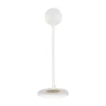 GLOBOSTAR® LUCORA 76555 Μοντέρνο Επιτραπέζιο Φωτιστικό Γραφείου με Ασύρματη Φόρτιση 10W 2A & 4W Bluetooth Ηχείο LED 3W 300lm 120° DC 5V με USB-C IP20 Ρυθμιζόμενο Λευκό CCT με Αφή 2700K/4500K/6000K Dimmable - Sanan SMD Chip - Λευκό - Μ12 x Π12 x Υ32cm - 2 Χρόνια Εγγύηση - Image 4