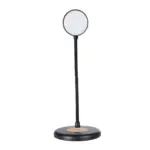 GLOBOSTAR® LUCORA 76556 Μοντέρνο Επιτραπέζιο Φωτιστικό Γραφείου με Ασύρματη Φόρτιση 10W 2A & 4W Bluetooth Ηχείο LED 3W 300lm 120° DC 5V με USB-C IP20 Ρυθμιζόμενο Λευκό CCT με Αφή 2700K/4500K/6000K Dimmable - Sanan SMD Chip - Μαύρο - Μ12 x Π12 x Υ32cm - 2 Χρόνια Εγγύηση - Image 4
