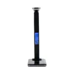 GLOBOSTAR® ZENTIME 76564 Μοντέρνο Επιτραπέζιο Φωτιστικό Γραφείου με Ασύρματη Φόρτιση 10W 2A & Ψηφιακό Ρολόι LED 3.5W 350lm 120° DC 5V με USB-C IP20 Ρυθμιζόμενο Λευκό CCT με Αφή 2700K/4500K/6000K Dimmable - Sanan SMD Chip - Μαύρο - Μ18 x Π12 x Υ40cm - 2 Χρόνια Εγγύηση - Image 3