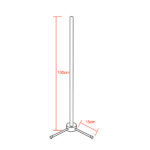 Μοντέρνο Minimal Επιδαπέδιο Μαύρο Φωτιστικό 100cm LED 16 Watt με Ασύρματο Χειριστήριο RF & Dimmer Κόκκινο GloboStar ALIEN Design GLOBO-100-4 - Image 2