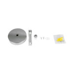 GloboStar® DIY 77502 Επιτοίχια Στρογγυλή Ροζέτα - Βάση για 1 Κρεμαστό Φωτιστικό - Φ10 x Υ2cm - Χρώμιο / Νίκελ - Μεταλλικό - 5 Χρόνια Εγγύηση - Image 3