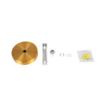 GloboStar® DIY 77503 Επιτοίχια Στρογγυλή Ροζέτα - Βάση για 1 Κρεμαστό Φωτιστικό - Φ10 x Υ2cm - Χρυσό - Μεταλλικό - 5 Χρόνια Εγγύηση - Image 3