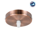 GloboStar® DIY 77504 Επιτοίχια Στρογγυλή Ροζέτα - Βάση για 1 Κρεμαστό Φωτιστικό - Φ10 x Υ2cm - Χάλκινο - Μεταλλικό - 5 Χρόνια Εγγύηση