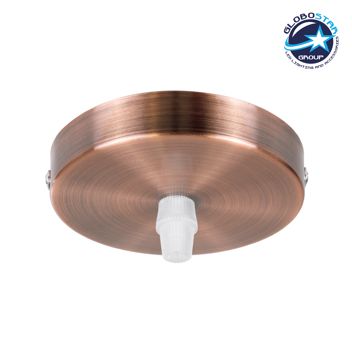 77504_1 GloboStar® DIY 77504 Επιτοίχια Στρογγυλή Ροζέτα - Βάση για 1 Κρεμαστό Φωτιστικό - Φ10 x Υ2cm - Χάλκινο - Μεταλλικό - 5 Χρόνια Εγγύηση - Image 1