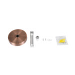 GloboStar® DIY 77504 Επιτοίχια Στρογγυλή Ροζέτα - Βάση για 1 Κρεμαστό Φωτιστικό - Φ10 x Υ2cm - Χάλκινο - Μεταλλικό - 5 Χρόνια Εγγύηση - Image 3
