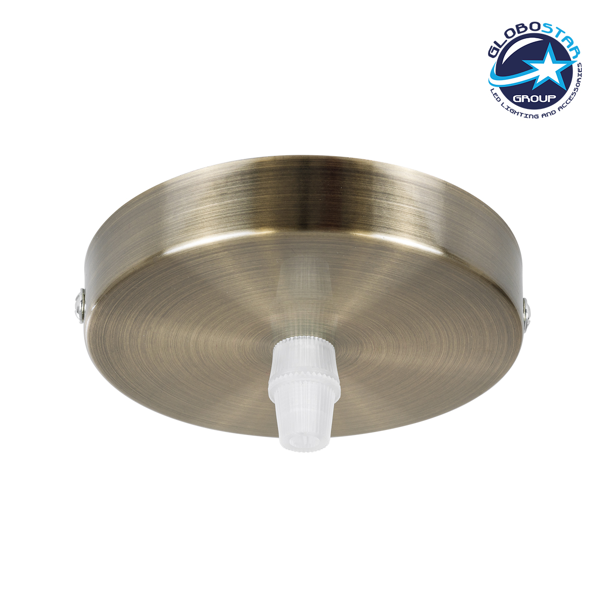 77505_1 GloboStar® DIY 77505 Επιτοίχια Στρογγυλή Ροζέτα - Βάση για 1 Κρεμαστό Φωτιστικό - Φ10 x Υ2cm - Αντικέ Μπρονζέ - Μεταλλικό - 5 Χρόνια Εγγύηση - Image 1