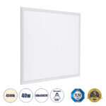 GLOBOSTAR® PANELETI 60207 Χωνευτό Panel Οροφής 60x60 LED 40W 3800lm 120° UGR<19 AC 220-240V IP20 Φυσικό Λευκό 4500K - Lumileds SMD Chip & TÜV SÜD Driver - Λευκό Γαλακτερό - Μ60 x Π60 x Υ1.5cm / Q56 x 56cm - 5 Χρόνια Εγγύηση - Image 2
