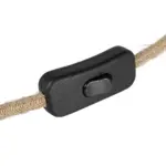 GLOBOSTAR® WHIP 77662 Μοντέρνο DIY Φωτιστικό με Υφασμάτινο Καλώδιο, Ντουί 1 x E27, Διακόπτη On/Off & Πρίζα AC 220-240V IP20 - Μπεζ & Χάλκινο - Μ150 x Π4 x Υ4cm - Image 3
