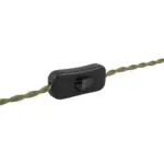 GLOBOSTAR® WHIP 77667 Μοντέρνο DIY Φωτιστικό με Πλεκτό Καλώδιο, Ντουί 1 x E27, Διακόπτη On/Off & Πρίζα AC 220-240V IP20 - Χακί & Μαύρο - Μ150 x Π5.8 x Υ5.8cm - Image 3