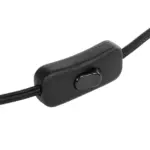 GLOBOSTAR® WHIP 77669 Μοντέρνο DIY Υφασμάτινο Καλώδιο με Διακόπτη On/Off AC 220-240V IP20 - Μαύρο - Μ140 x Π2.7 x Υ1.9cm - Image 3