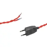 GLOBOSTAR® WHIP 77675 Μοντέρνο DIY Πλεκτό Καλώδιο με Διακόπτη On/Off AC 220-240V IP20 - Κόκκινο & Μαύρο - Μ140 x Π2.7 x Υ1.9cm - Image 2