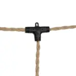 GLOBOSTAR® WHIP 77676 Μοντέρνο DIY Φωτιστικό με Υφασμάτινο Καλώδιο, Ντουί 3 x E27, Διακόπτη On/Off & Πρίζα AC 220-240V IP20 - Μπεζ & Μαύρο - Μ650 x Π5.5 x Υ100cm - Image 4