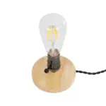 GLOBOSTAR® NOX 77700 Μοντέρνο Επιτραπέζιο Φωτιστικό Πορτατίφ με Ντουί 1 x E27 AC 220-240V IP20 - Μπεζ & Μαύρο - Μ12 x Π12 x Υ9cm - Image 4