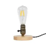 GLOBOSTAR® NOX 77701 Μοντέρνο Επιτραπέζιο Φωτιστικό Πορτατίφ με Ντουί 1 x E27 AC 220-240V IP20 - Μπεζ & Μπρούτζινο - Μ12 x Π12 x Υ9cm - Image 3