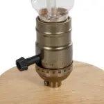 GLOBOSTAR® NOX 77701 Μοντέρνο Επιτραπέζιο Φωτιστικό Πορτατίφ με Ντουί 1 x E27 AC 220-240V IP20 - Μπεζ & Μπρούτζινο - Μ12 x Π12 x Υ9cm - Image 5